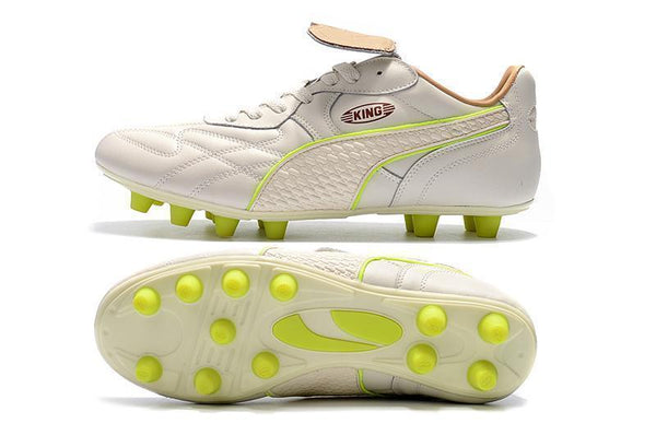 Puma King FG Football Shoes White/Green