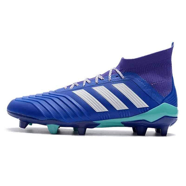 Adidas Predator 18.1 FG Soccer Cleats Purple Blue White turquoise - SocSports