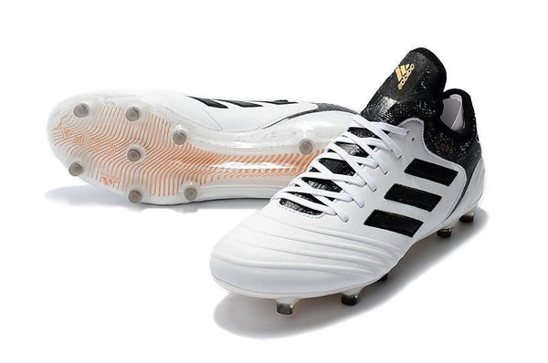 Adidas Copa 18.1 FG Soccer Cleats White Black - SocSports