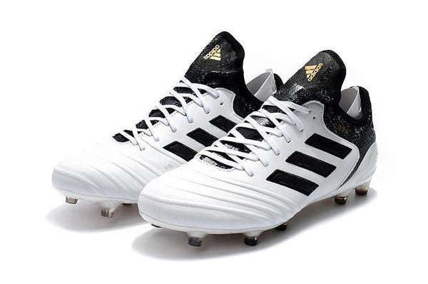 Adidas Copa 18.1 FG Soccer Cleats White Black - SocSports