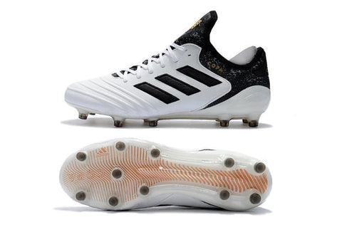 Adidas Copa 18.1 FG Soccer Cleats White Black - SocSports