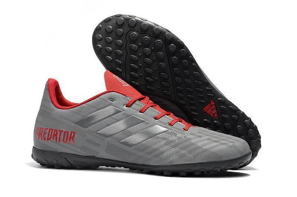 New Adidas Predator Accelerator TF Soccer Cleats Shoes Gray Red