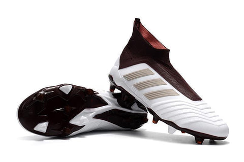 Adidas Predator 18+ FG Soccer Cleats White Gold Wine Red - SocSports