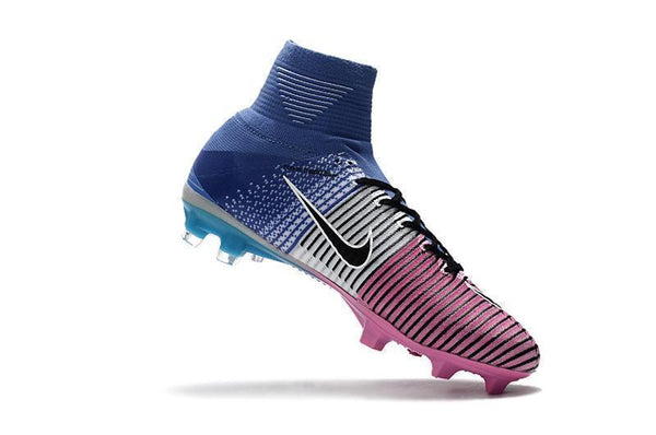 Nike Mercurial Superfly V FG Soccer Cleats Pink White Blue - SocSports