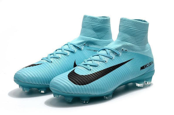 Nike Mercurial Superfly V FG Soccer Cleats Moon Blue Black - SocSports