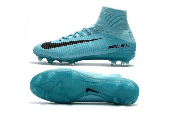 Nike Mercurial Superfly V FG Soccer Cleats Moon Blue Black - SocSports