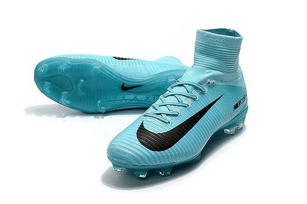 Nike Mercurial Superfly V FG Soccer Cleats Moon Blue Black - SocSports