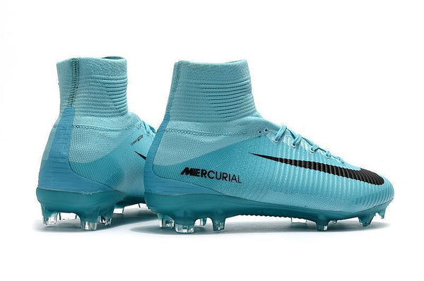 Nike Mercurial Superfly V FG Soccer Cleats Moon Blue Black - SocSports
