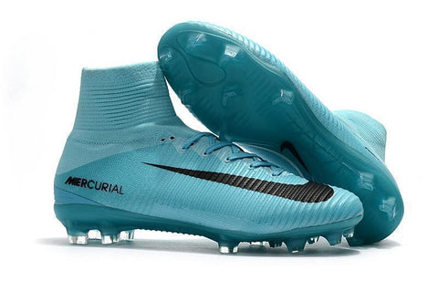 Nike Mercurial Superfly V FG Soccer Cleats Moon Blue Black - SocSports