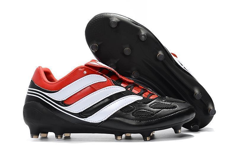 Adidas Predator Precision FG Soccer Cleats Black Red White - SocSports