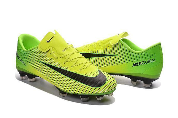 Nike Mercurial Vapor XI FG Soccer Cleats Yellow Green Black - SocSports