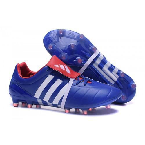 Adidas Predator Mania Champagne FG Soccer Cleats Blue White Red - SocSports