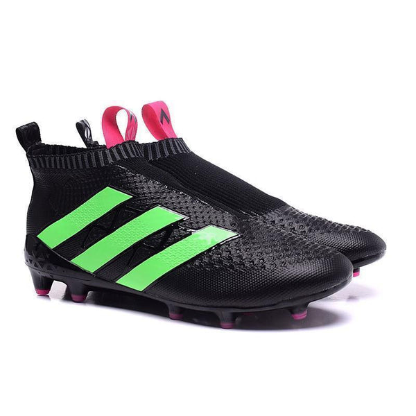 ADIDAS ACE 16 PURECONTROL FG - CORE BLACKSHOCK PINKSOLAR GREEN - SocSports