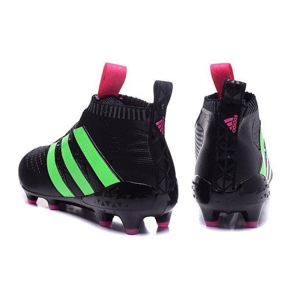 ADIDAS ACE 16 PURECONTROL FG - CORE BLACKSHOCK PINKSOLAR GREEN - SocSports