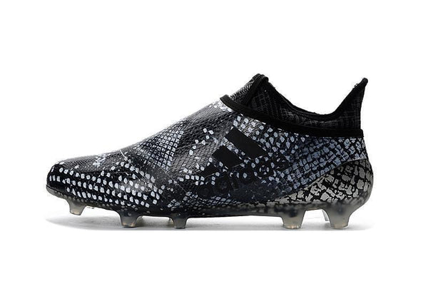 Adidas X 16+ Purechaos FG/AG Soccer Cleats Black Grey Snakeskin - SocSports