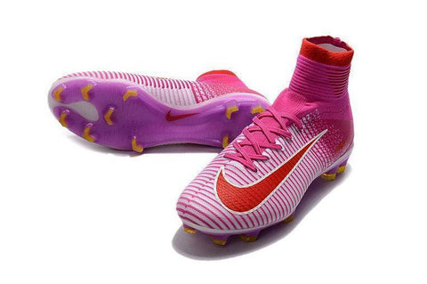 Nike Mercurial Superfly V Fg White Red Shoes Pink - SocSports