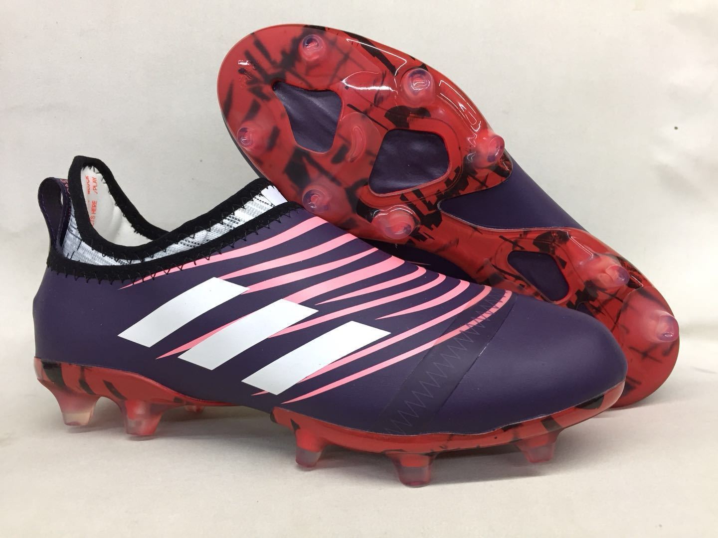 Adidas Glitch Skin 17 FG Soccer Shoes Purple White Red Pink - SocSports