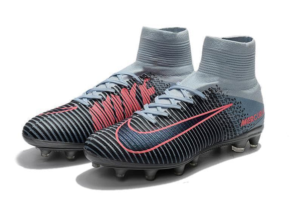 Nike Mercurial Superfly V AG Soccer Cleats Black Grey Pink - SocSports