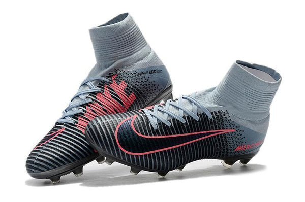 Nike Mercurial Superfly V AG Soccer Cleats Black Grey Pink - SocSports