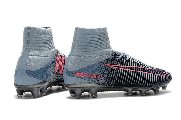 Nike Mercurial Superfly V AG Soccer Cleats Black Grey Pink - SocSports