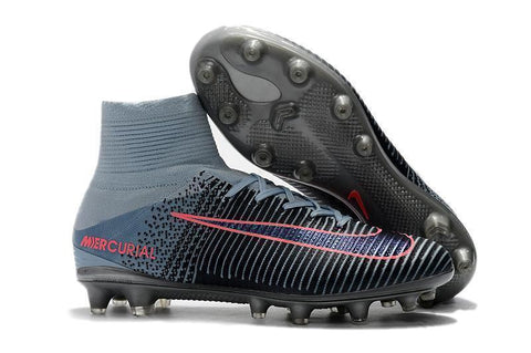 Nike Mercurial Superfly V AG Soccer Cleats Black Grey Pink - SocSports