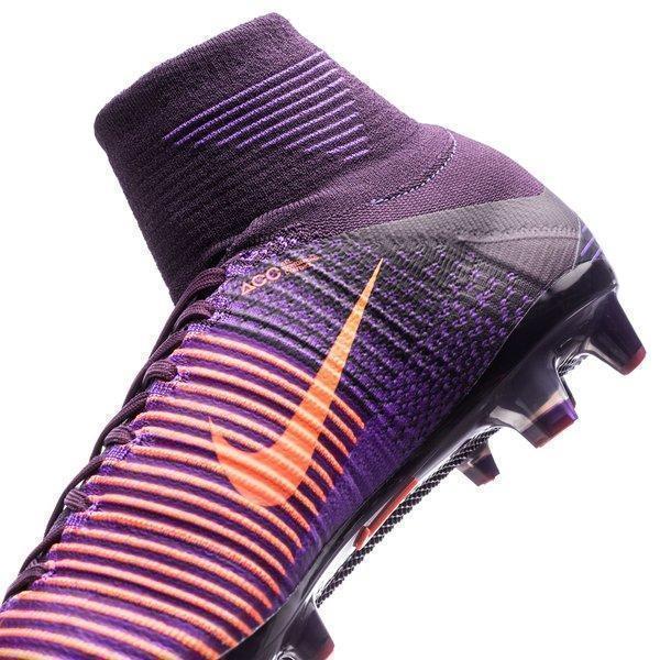 Nike Mercurial Superfly V AG Soccer Cleats Purple Bright Citrus - SocSports