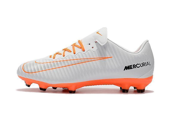 Nike Mercurial Vapor XI FG Soccer Cleats White Orange - SocSports