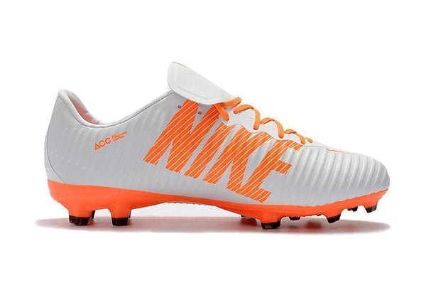 Nike Mercurial Vapor XI FG Soccer Cleats White Orange - SocSports