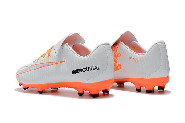 Nike Mercurial Vapor XI FG Soccer Cleats White Orange - SocSports