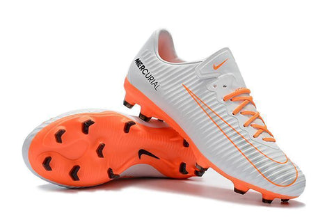 Nike Mercurial Vapor XI FG Soccer Cleats White Orange - SocSports