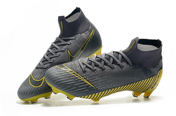 NIKE Mercurial Superfly VI 360 Elite FG Yellow Stripe Grey - SocSports