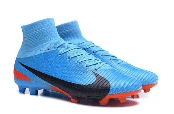 Nike Mercurial Superfly V FG Soccer Cleats Blue Orange Black - SocSports