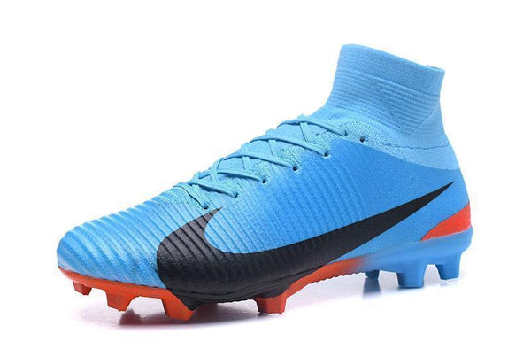 Nike Mercurial Superfly V FG Soccer Cleats Blue Orange Black - SocSports