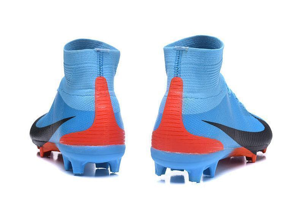 Nike Mercurial Superfly V FG Soccer Cleats Blue Orange Black - SocSports