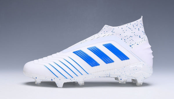 Adidas Predator 19.1 FG White Blue no Lace - SocSports