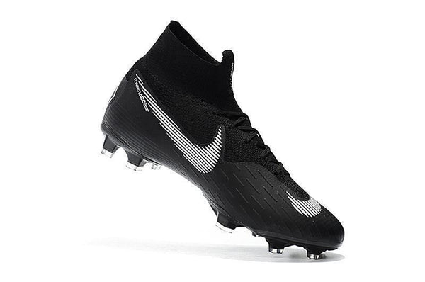 NIKE Mercurial Superfly VI 360 Elite FG Black White - SocSports