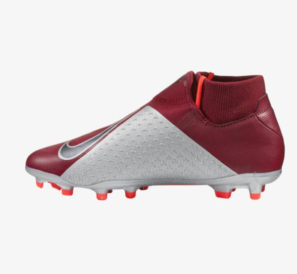 Nike Phantom Vision Elite DF FG Soccer Cleats Maroon Silver Black - SocSports