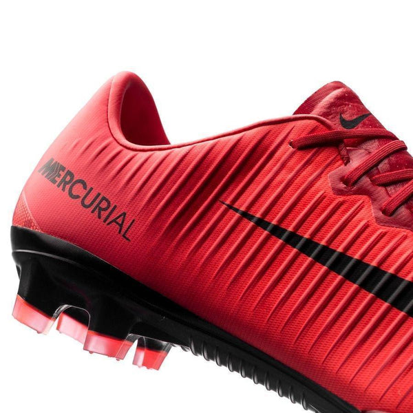 Nike Mercurial Vapor XI FG Soccer Cleats University Red Black - SocSports