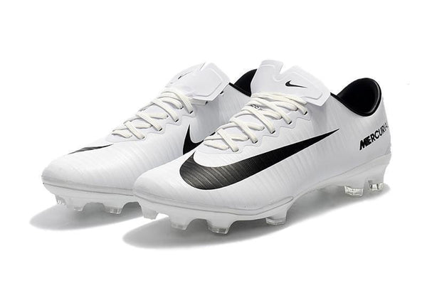 Nike Mercurial Vapor XI FG Soccer Cleats White Black - SocSports