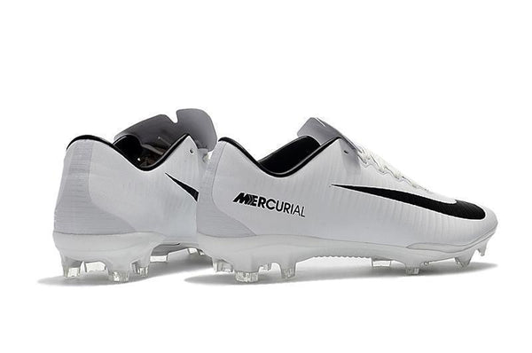 Nike Mercurial Vapor XI FG Soccer Cleats White Black - SocSports