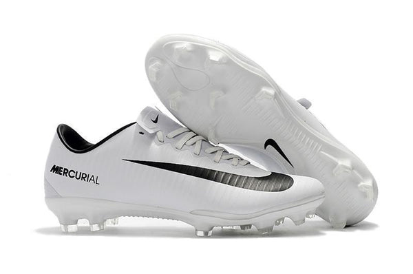 Nike Mercurial Vapor XI FG Soccer Cleats White Black - SocSports