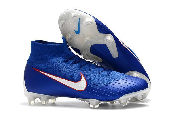 NIKE Mercurial Superfly VI 360 Elite FG Blue White Orange Lining - SocSports