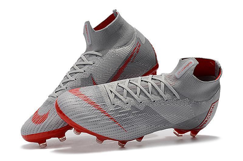 NIKE Mercurial Superfly VI 360 Elite AG High Cut Silver Red - SocSports