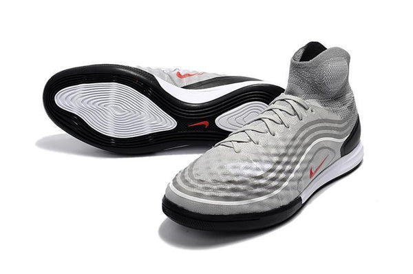 Nike MagistaX Proximo II IC Soccer Shoes Cool Grey Varsity Red Black - SocSports