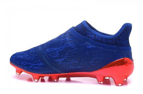 Adidas X 16+ Purechaos FG/AG Soccer Cleats All Blue Solar Red - SocSports