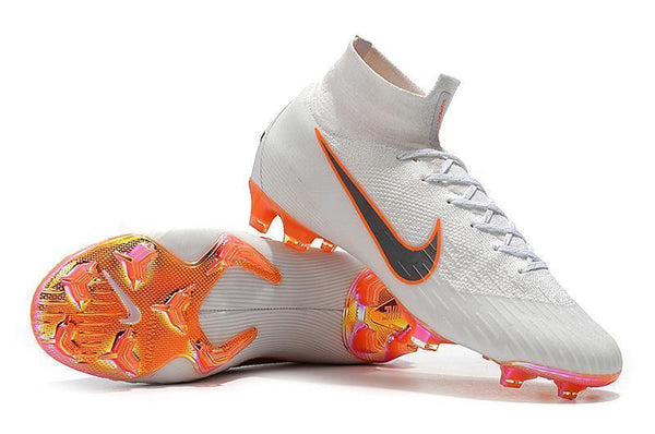 NIKE Mercurial Superfly VI 360 Elite FG White Orange - SocSports