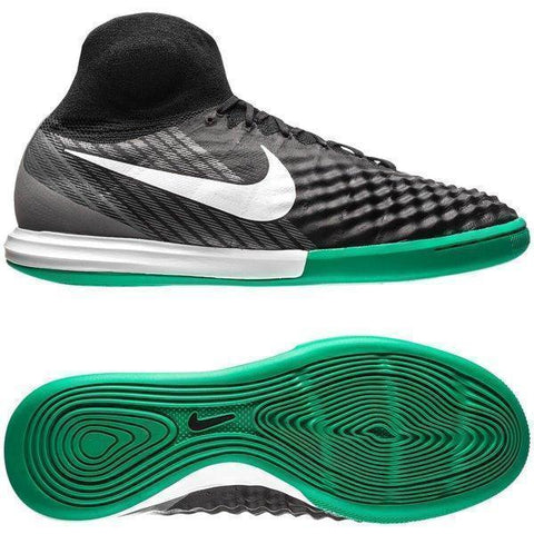 Nike MagistaX Proximo II DF IC Soccer Shoes Black Green White CoolGrey - SocSports