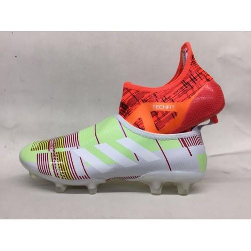 Adidas Glitch Skin 17 FG Soccer Shoes Grass Green Orange Grey - SocSports
