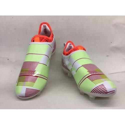 Adidas Glitch Skin 17 FG Soccer Shoes Grass Green Orange Grey - SocSports