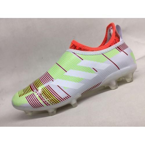 Adidas Glitch Skin 17 FG Soccer Shoes Grass Green Orange Grey - SocSports